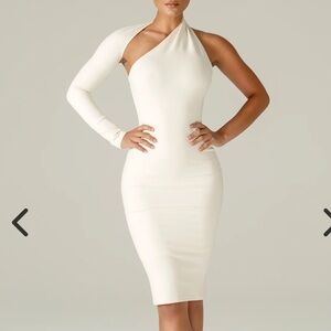 ALIEVA DASHA MODERN MIDI DRESS (NWT) - White, size 2XL